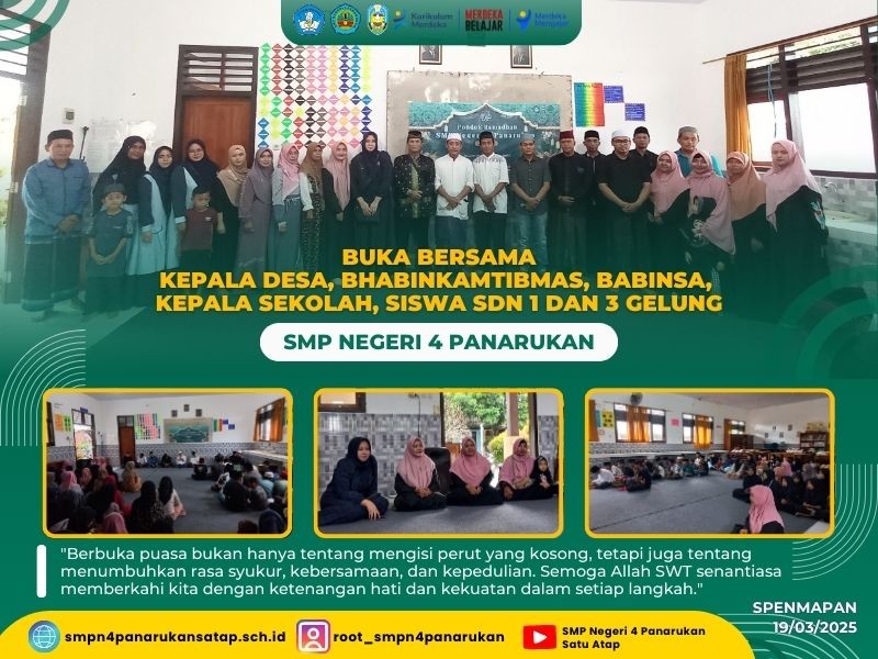 BUKA BERSAMA KEPALA DESA, BHABINkamtibmas, babinsa,  KEPALA SEKOLAH, SISWA SDN 1 dan 3 GELUNG