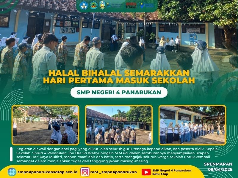 Halal Bihalal Semarakkan Hari Pertama Masuk Sekolah