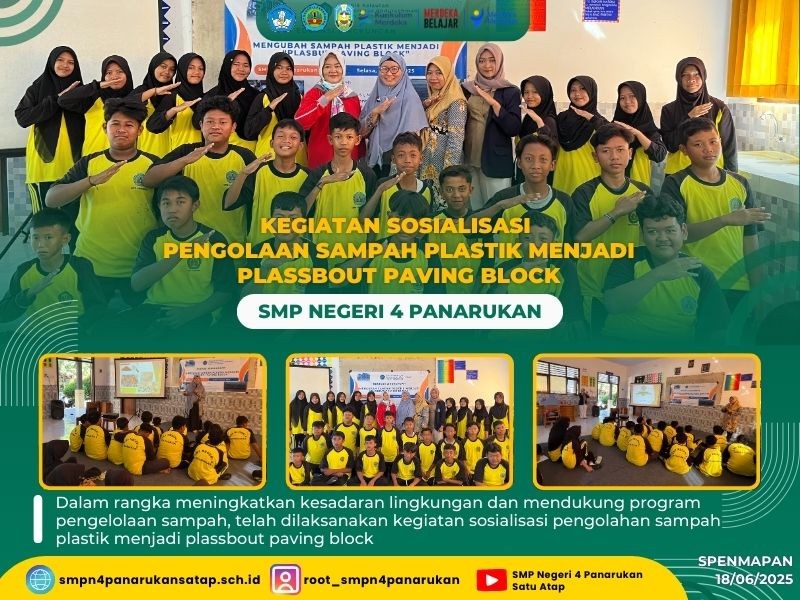 Kegiatan Sosialiasi Pengolahan Sampah Plastik Menjadi Plassbout Paving Block