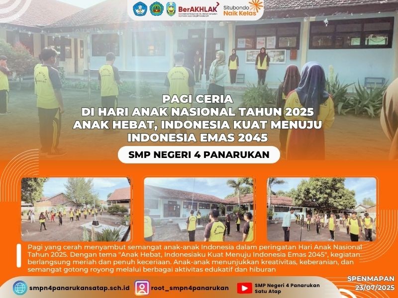 PAGI CERIA DI HARI ANAK NASIONAL TAHUN 2025 ANAK HEBAT, INDONESIA KUAT MENUJU INDONESIA EMAS 2045