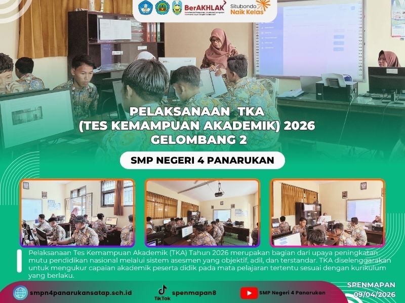PELAKSANAAN  TKA  (TES KEMAMPUAN AKADEMIK) 2026  GELOMBANG 2 H-2