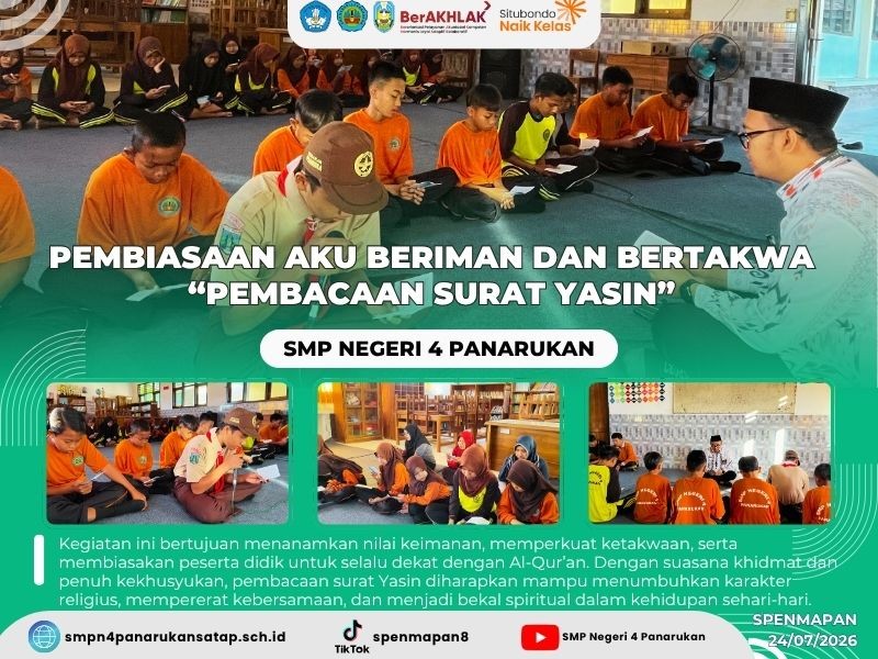 Pembiasaan Aku Beriman & Bertakwa “Pembacaan Surat Yasin”