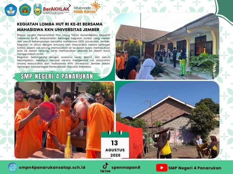 KEGIATAN LOMBA HUT RI KE-81 BERSAMA MAHASISWA KKN UNIVERSITAS JEMBER